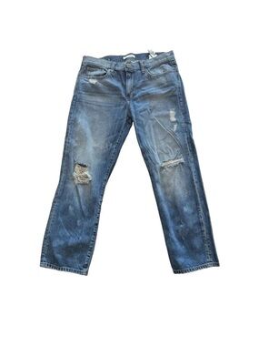 Faded Distressed Ripped Boyfriend Jeans Relaxed 90s Vintage Style Size 29